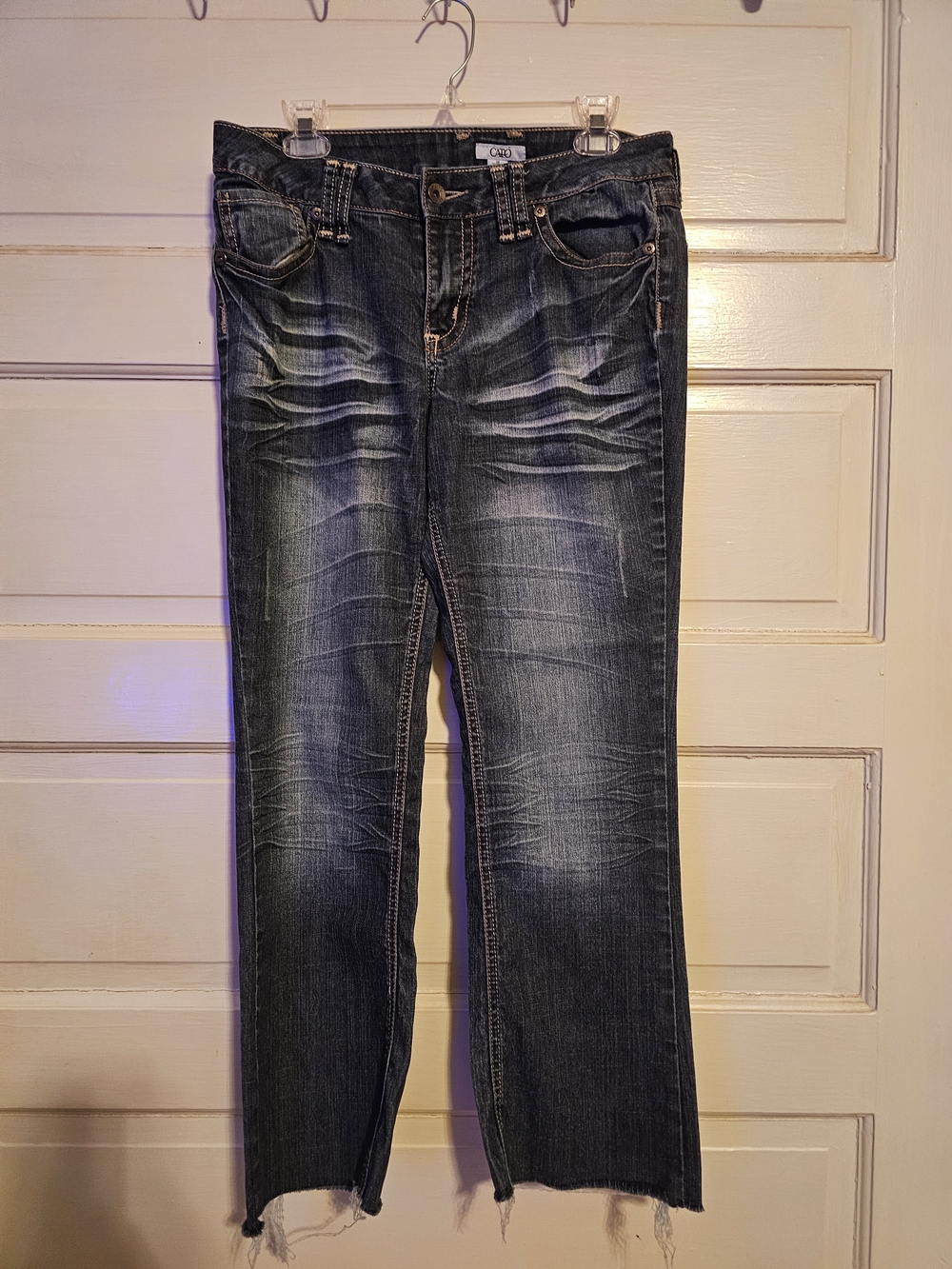 Cato Premium Dark Wash Whiskered Bootcut Jeans Size 10